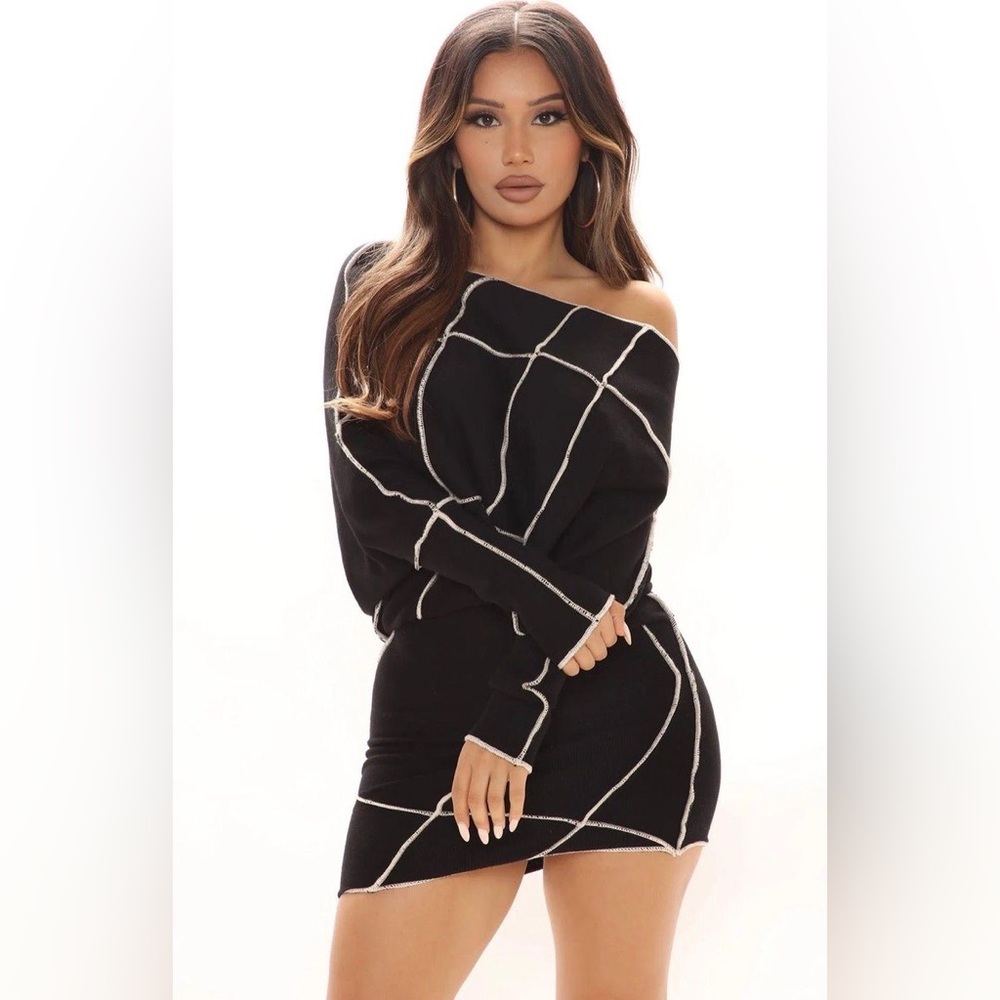 Fashion Nova off shoulder sweater dress XL. NWT.